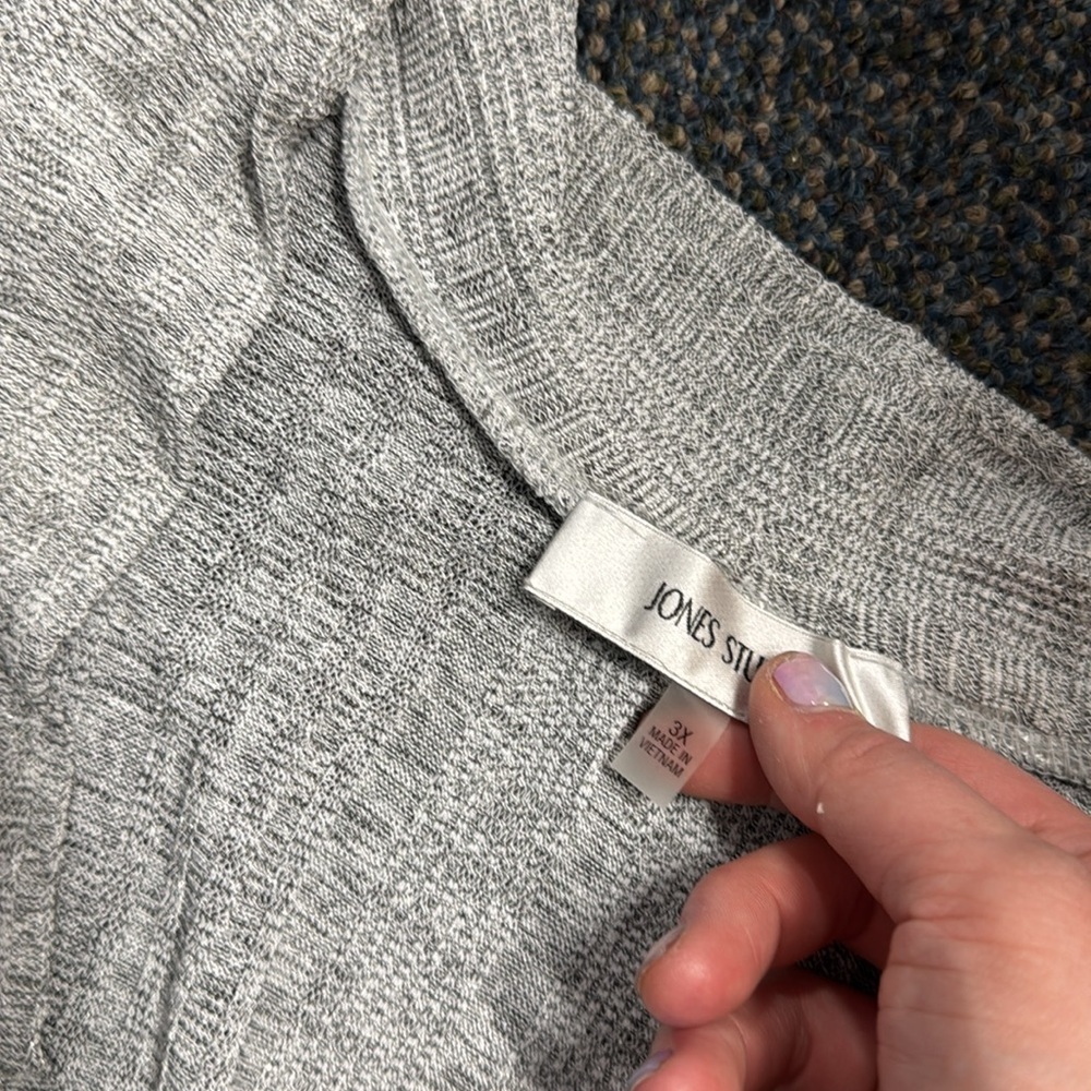 Jones Studio Heather Gray Women's Cardigan - Picture 3 of 3